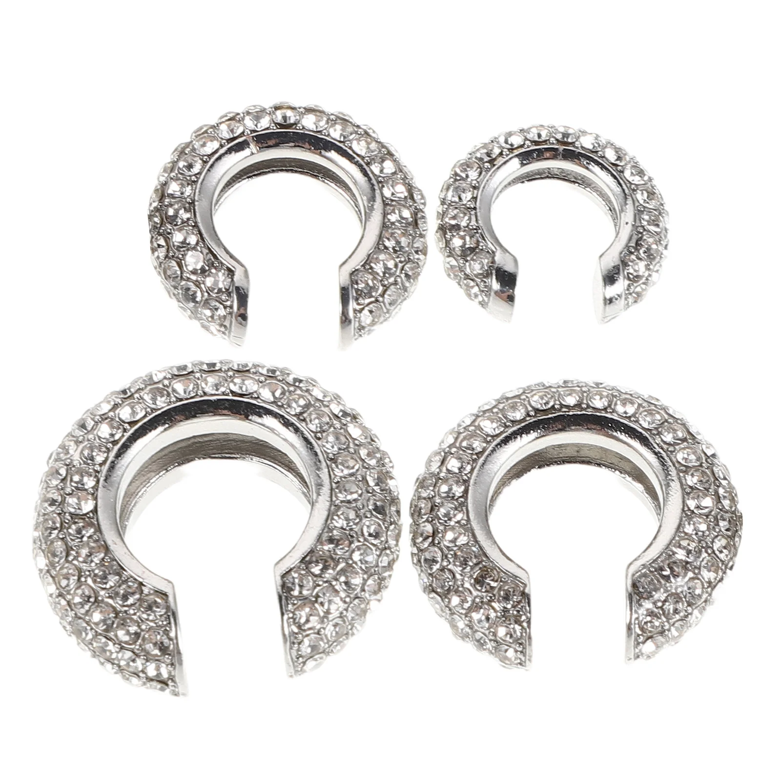 

4Pcs Ear Cuffs for Women Non Piercing Rhinestone Sparkly Clip on Design Fairy Climbers Dazzling Jewelry Stylish Elegant Look