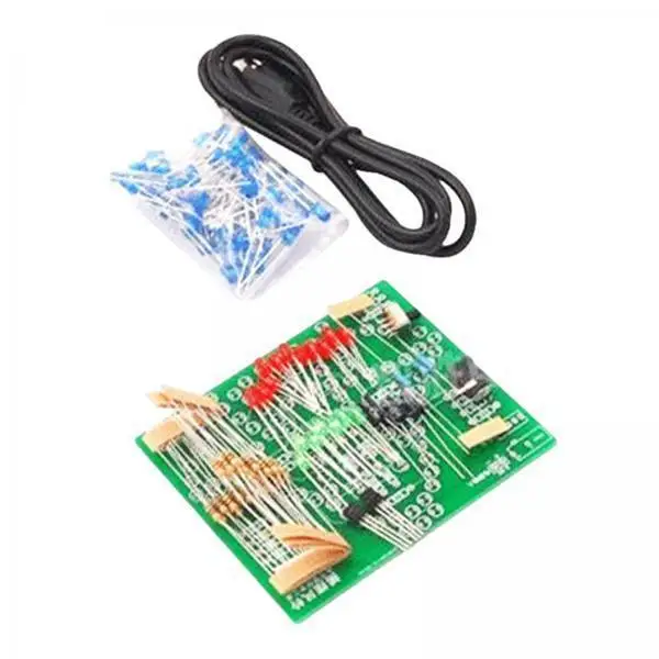 Electronic Wind Chime DIY Kit PC Polycarbonate Parts Hobby Soldering Training Swing Bells Leds for Home Craft