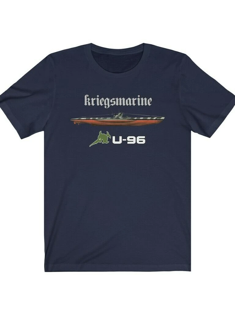 WWII German Naval U-boat U-96 Submarine T-Shirt. Premium Cotton Short Sleeve O-Neck Mens T Shirt New S-3XL