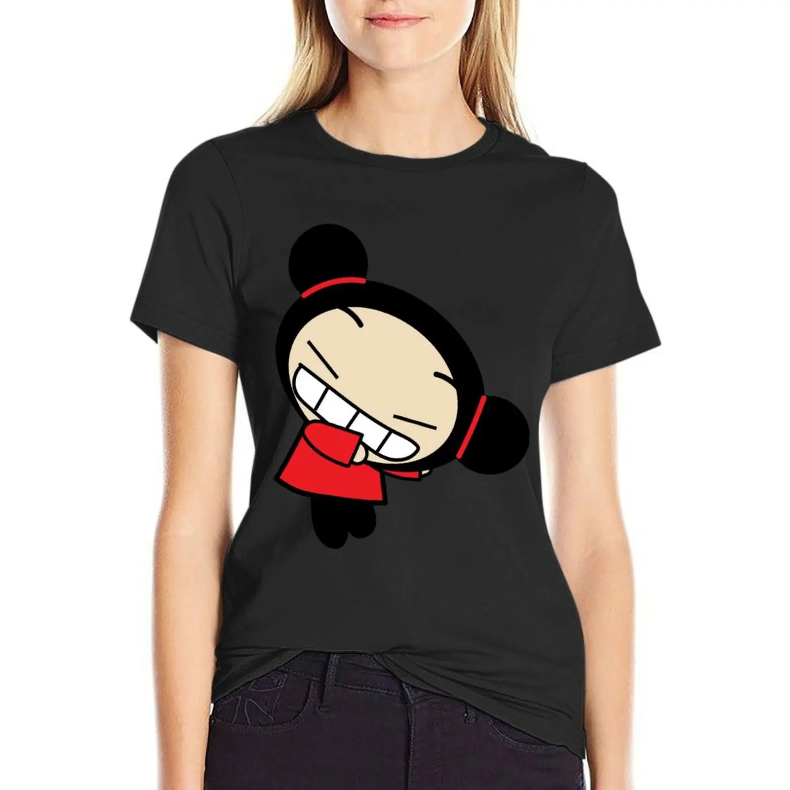 Happy Pucca T-Shirt vintage clothes anime clothes t-shirts for Women graphic tees