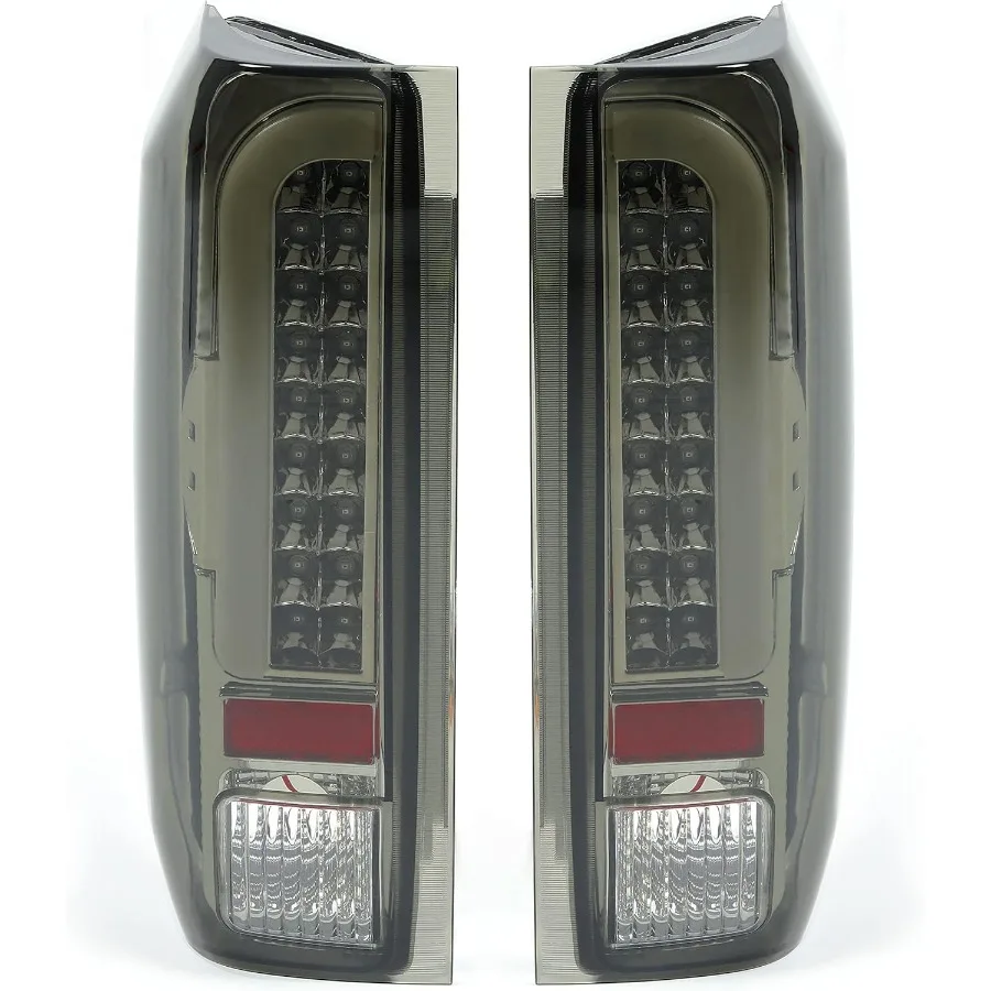 

Pair Tail Light Assembly Compatible with 19901997 F150 250 350 Bronco Super Duty LED Tube Bar 3D Brake Light Tail Lamp Smoke L