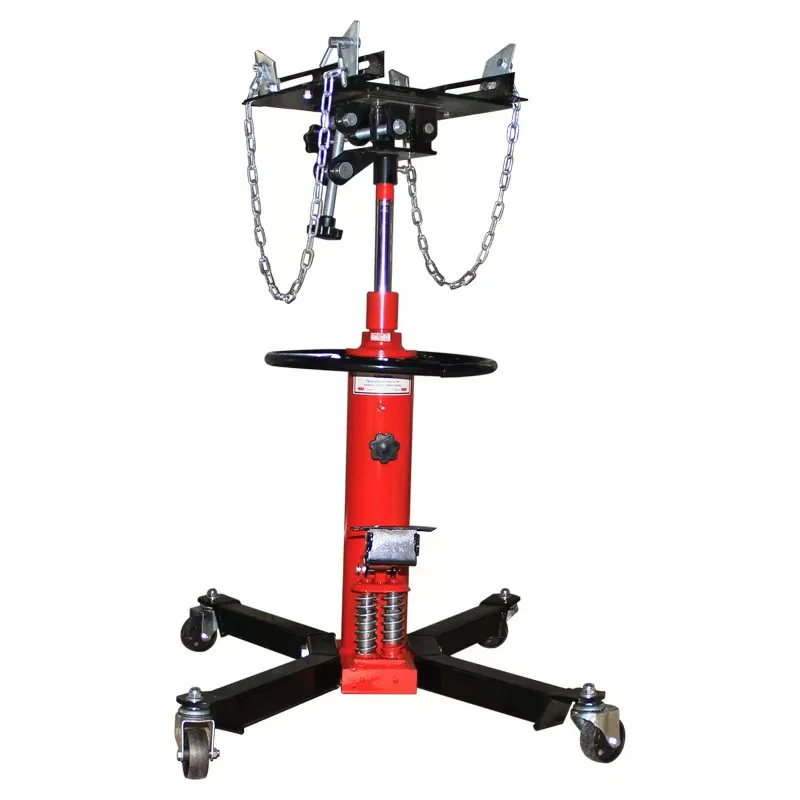 0.6T Material thickening hydraulic truck transmission jack with two pump Transmission lifting machine