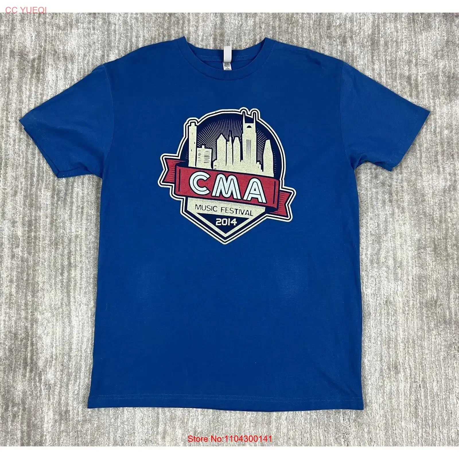 Country Music Awards 2014 T Shirt Large Blue Soft Cotton Blend Next Level CMA vintage Washed Casual graphic Versatile homme