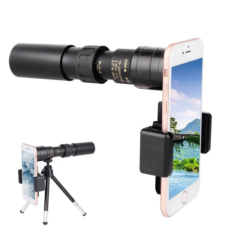 10-300X Zoom HD Portable Strong Binoculars Long Range Professional Spyglass Monocular Telescope Low Night Vision for Hunting