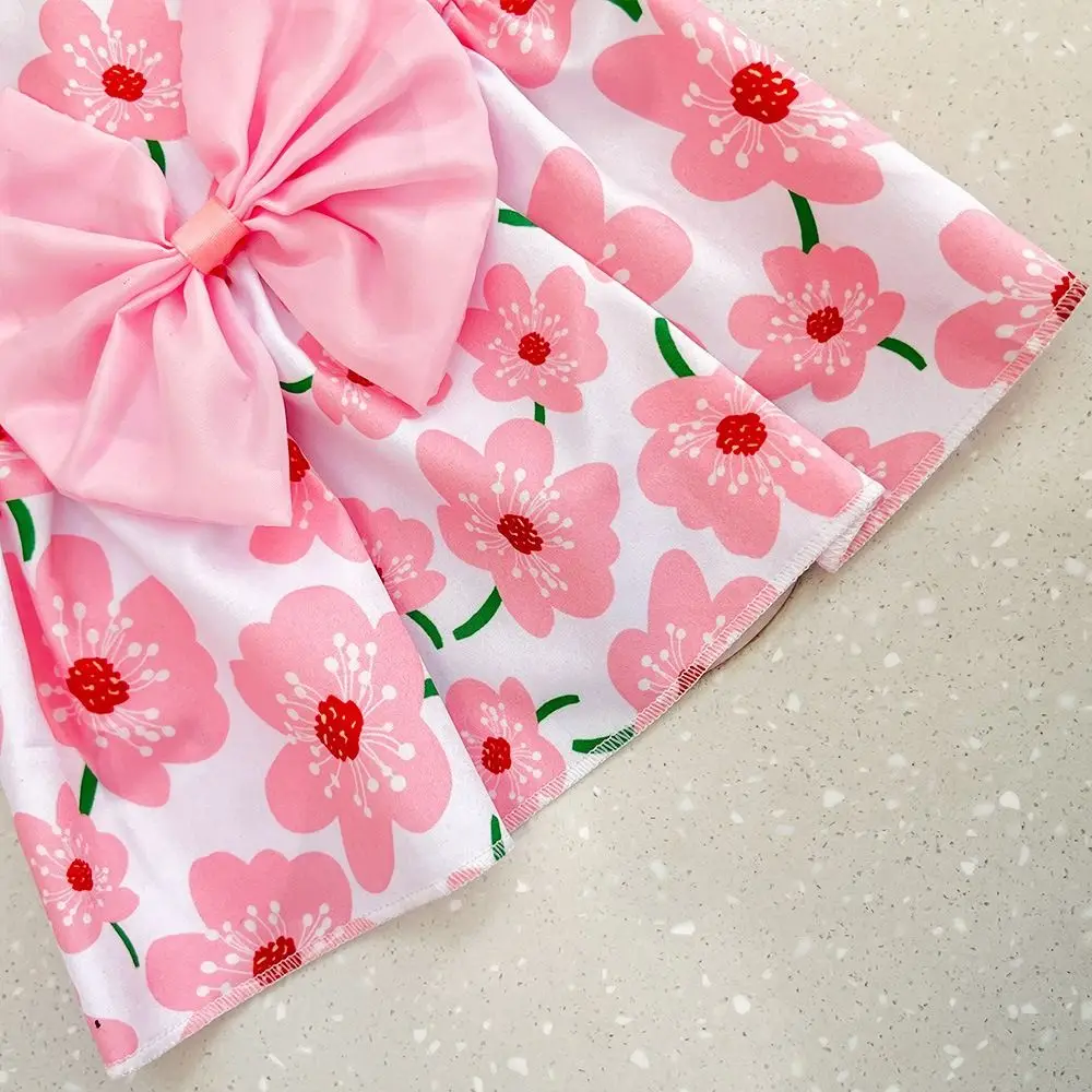 Breathable Floral Printed Cat Dog Dress Cute Butterfly Skirt Puppy Princess Skirt Wedding Dress XS-XXL Pet Skirt Kitten