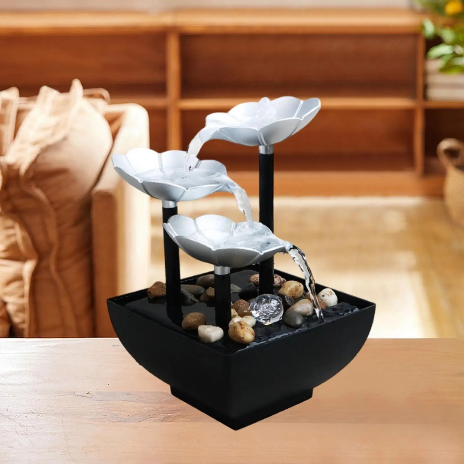 نافورة مياه مدمجة على سطح الطاولة هدية هووسورمينغ مع مفتاح لتزيين المناظر المائية للاسترخاء في المكتب الداخلي وغرفة النوم #3