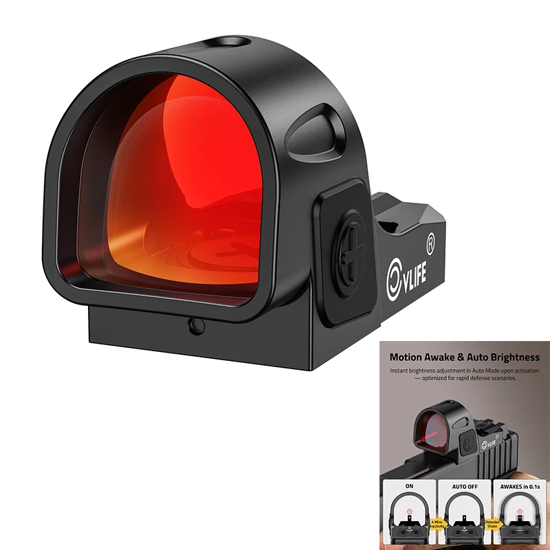 

CVLIFE Scope Red Dot Sight O Reflex Optics Sights for Pistol with Absolute Co-Witness Adapter for Glock MOS and 21mm Picatinny