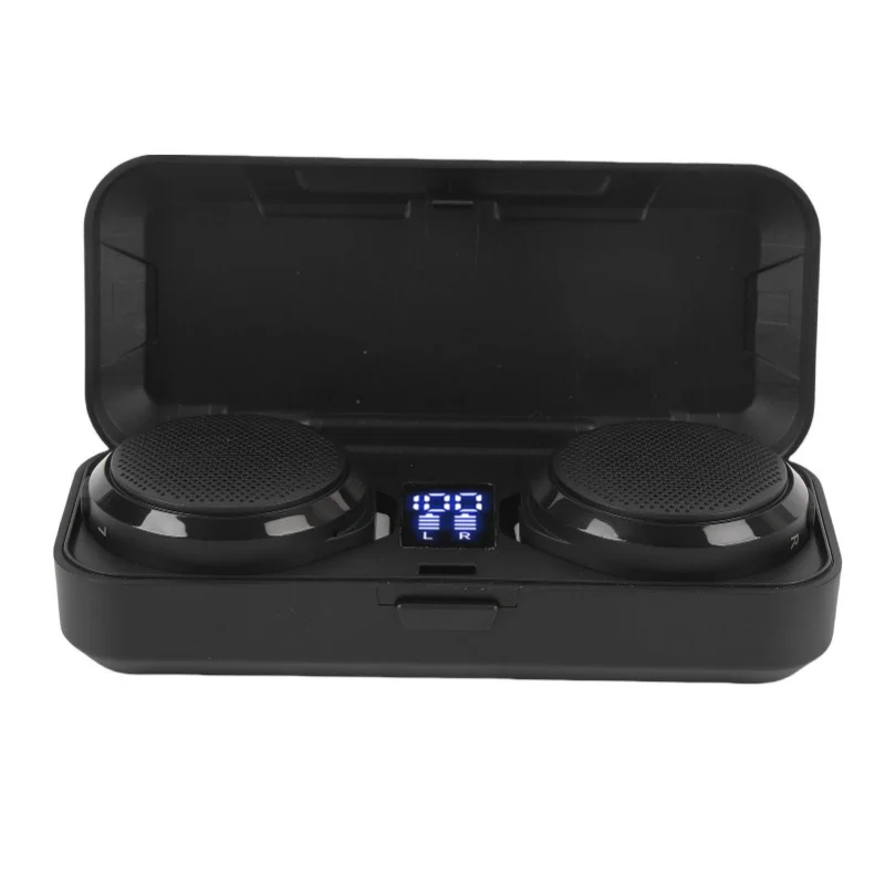 Motorcycle Bluetooth Headset With Charging Case Remote Control 50 Hours Battery Life Wireless Helmet Speaker