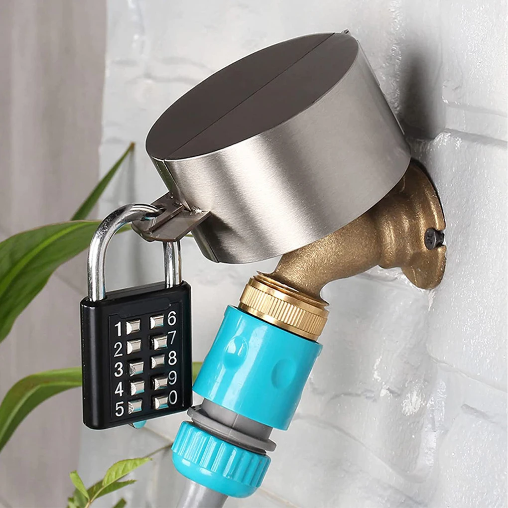Outdoor Faucet Lock Anti-Theft Hose Tap Iron Rotating Gate Lockout Industrial Tank Gas Bottle Ball Valve Safety with PadLock