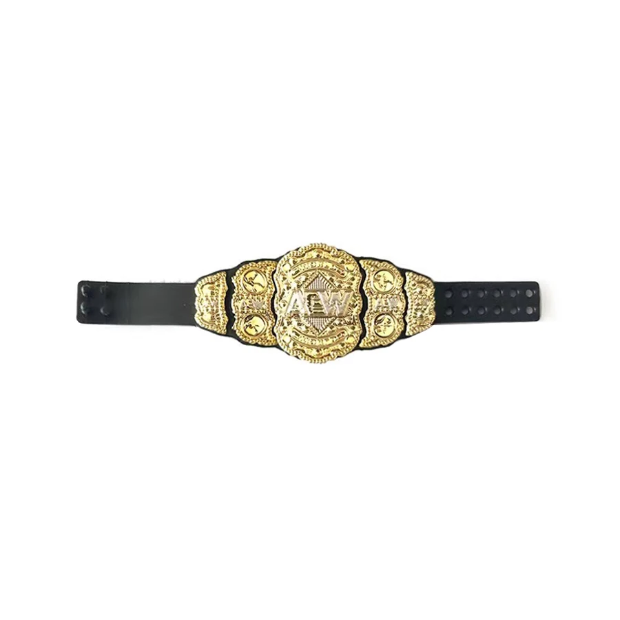 6'' 7''inch 1pcs Decoration DIY Belt WWE AEW Wrestler Doll Accessory World Microphone Part Gold Belt for Doll Action Figure