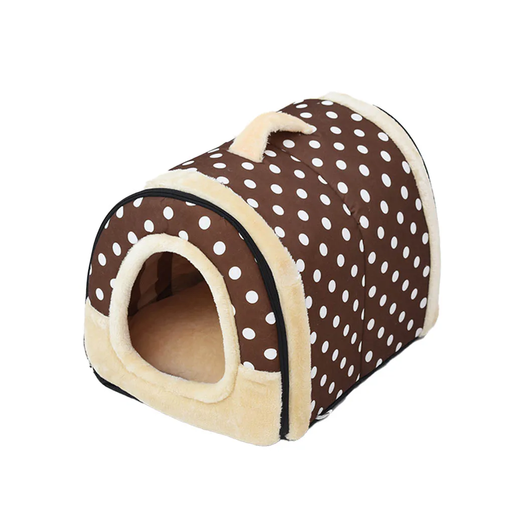 Dog House Kennel Nest With Mat Foldable Pet Dog Bed Cat Bed House For Small Medium Dogs