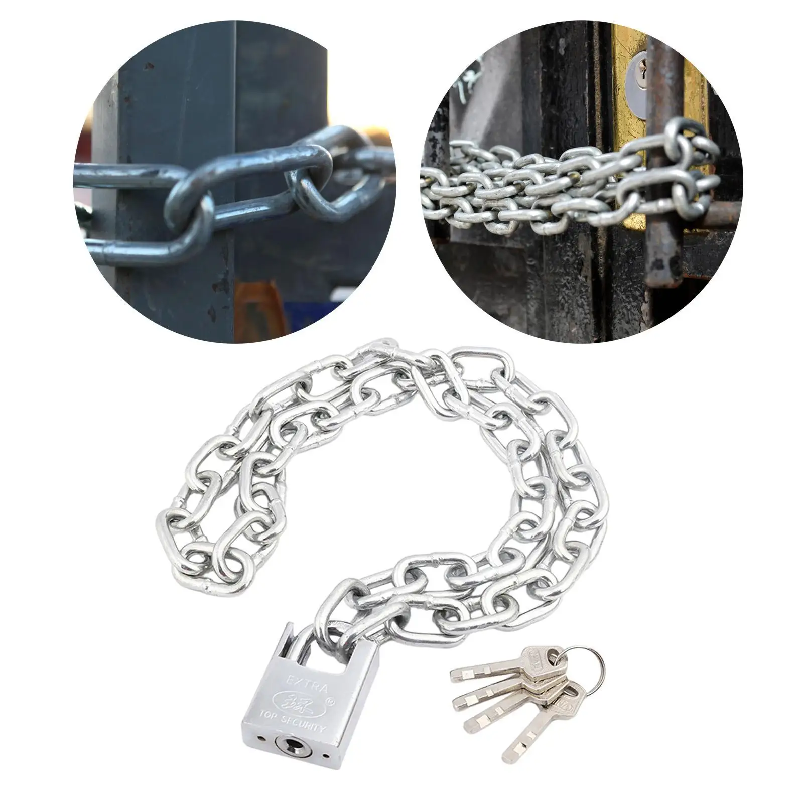 Security Chain Lock Bike Chain Lock for Dog Cages Mountain Bike Garage