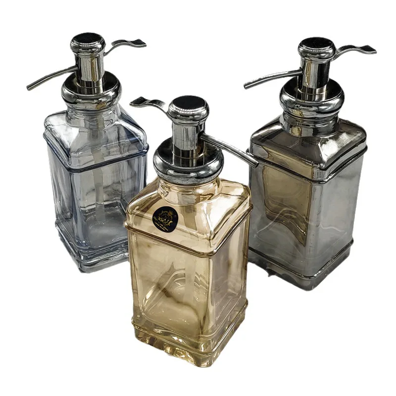 

Crystal glass lotion sub-bottling new hotel shampoo shower gel pressing bottle hand washing table model room