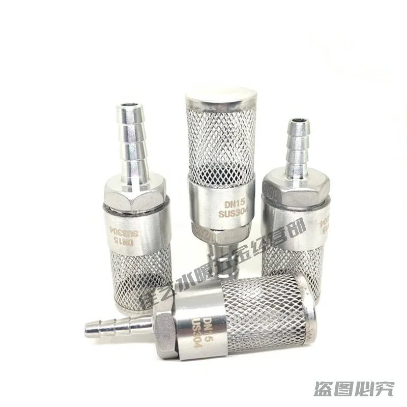 304 stainless steel pagoda split type filter screen without check function fish tank water pump filter impurity hose view 4