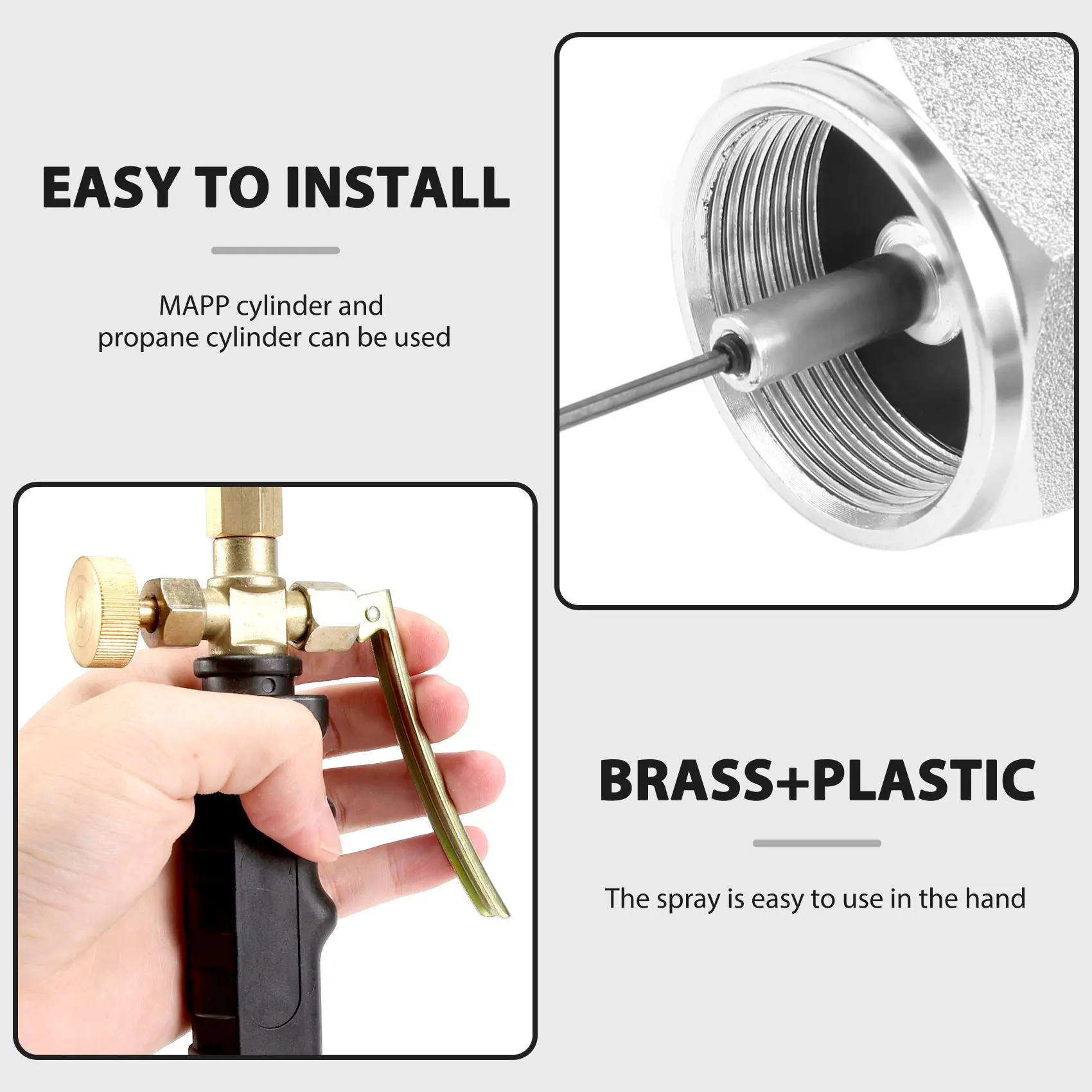 BVBV Antorcha de soldadura de soldadura de soldadura Antorcha de soldadura de propano MAPP con manguera de 1,6 M