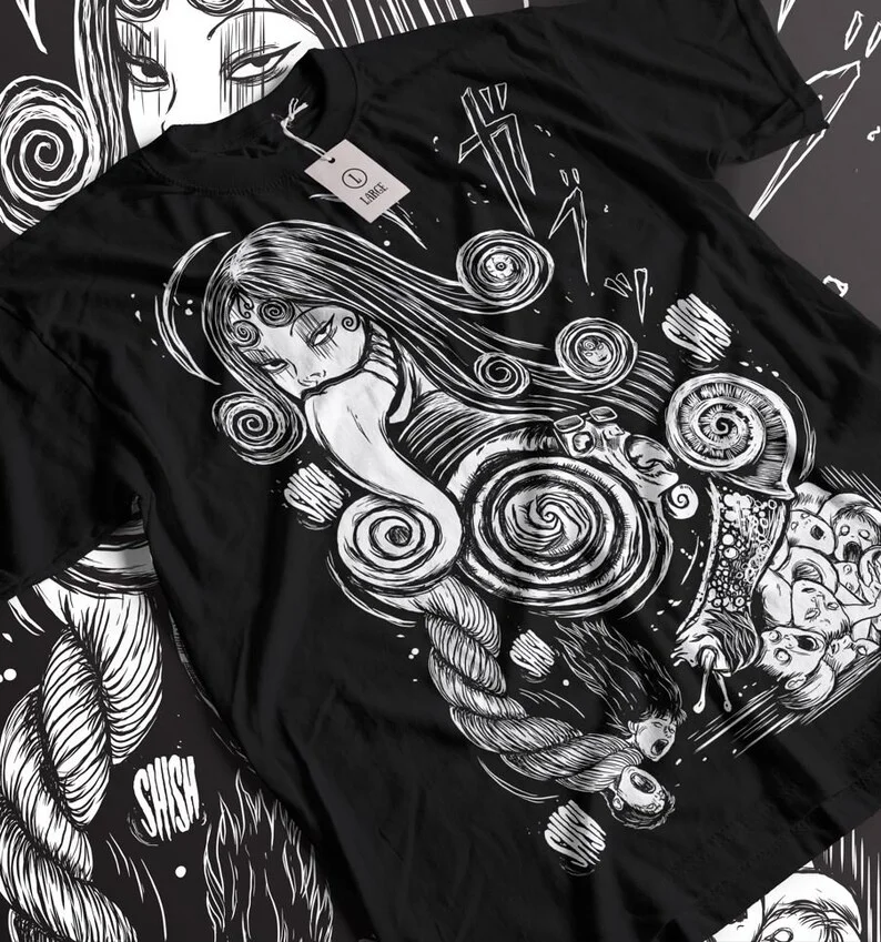 

Men's and Women's Universal Horror Comic Thriller Girl T Shirt Dark Anime Gothic Casual Street Personality Cartoon Print Comic