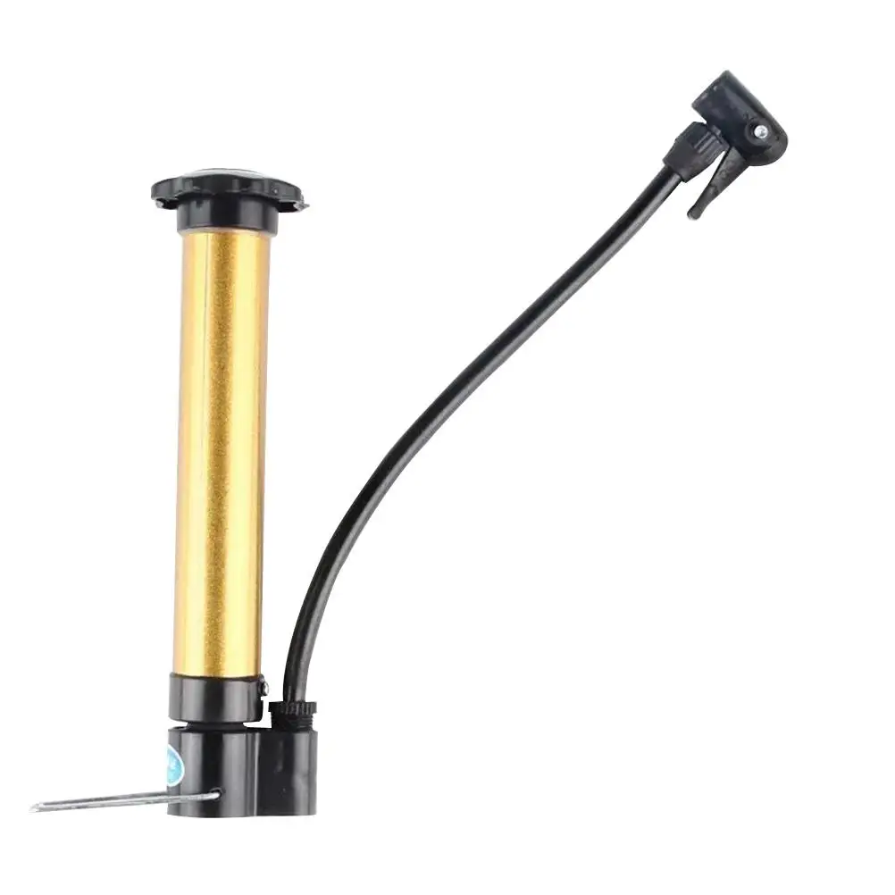 

Bike Tires Inflator High Pump Mini Floor Durable Iron Barrel Ergonomic Handles Rubberized Reading