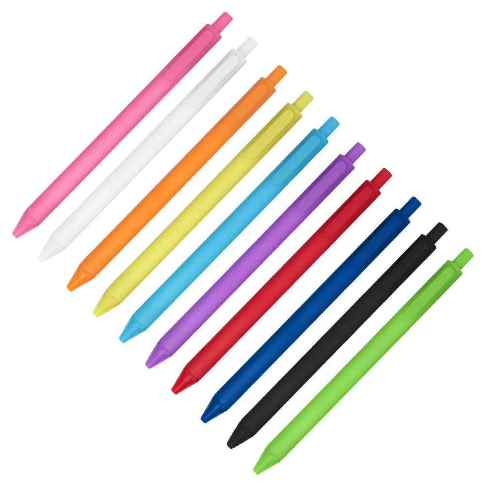 

10pcs Colored Press Type Sign Pen Gel Pens Smooth Writing Office School Use Press Kawaii Pens Type Sign Pen Manual