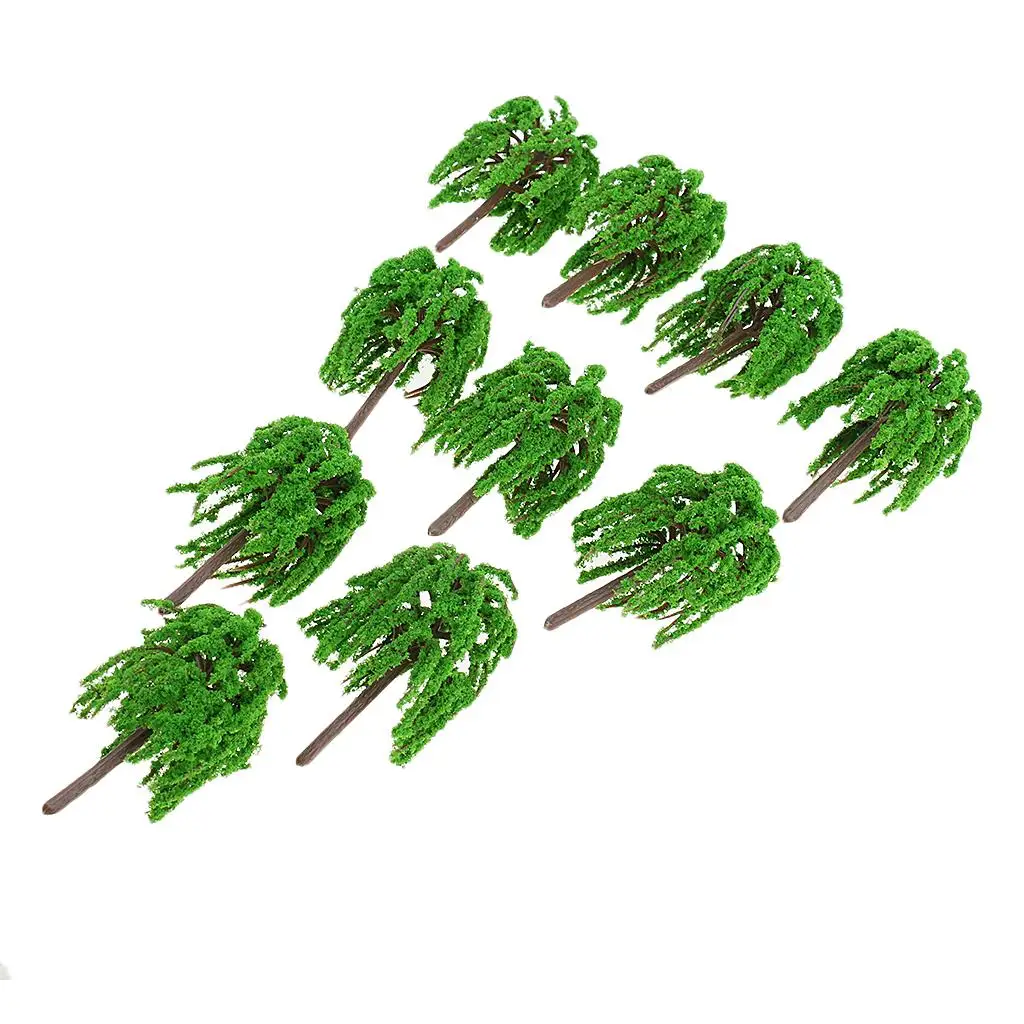 10 Pieces Model Trees Train Railway Wargame Scenery Landscape Layout 1: