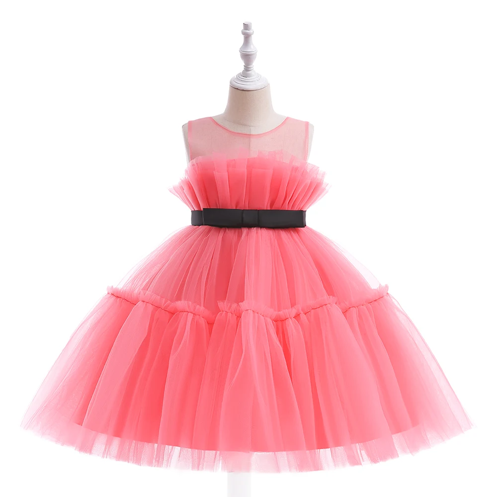 Kids Fluffy Princess Party Dress For Girls Children Costume Tulle Birthday Wedding Prom Gown Elegant Girl Formal Evening Dresses