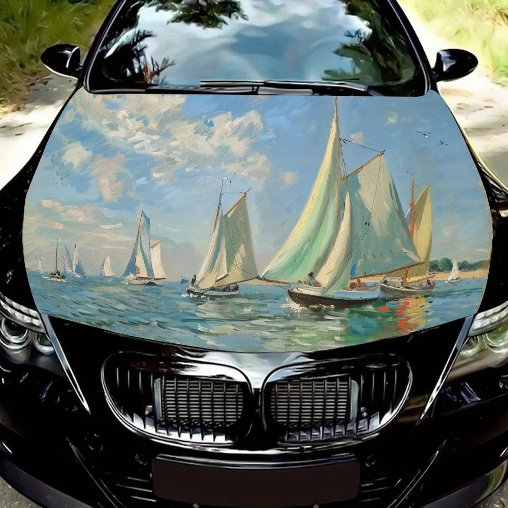 مجموعة الشراع، شارات غطاء محرك السيارة؛ خطوط جسم سباق السيارات؛ ملصقات الفينيل لتعديل شارات ملحقات الديكور الخارجي