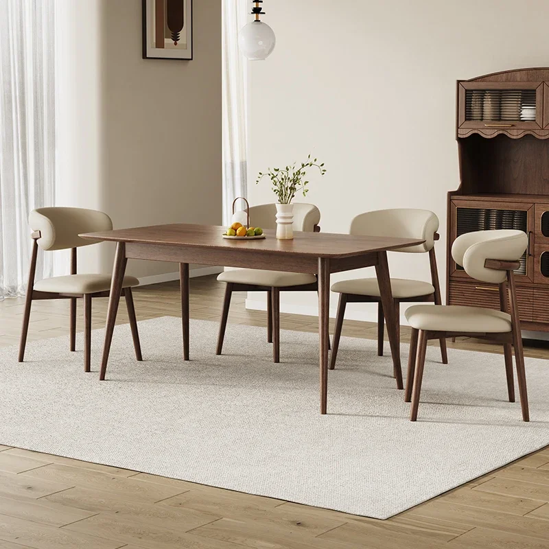 High-back Chair Garden Cafe Designer Nordic Wooden Chairs Outdoor Relaxing Dresser Mid-century Kitchen Muebles Home Dining image 6