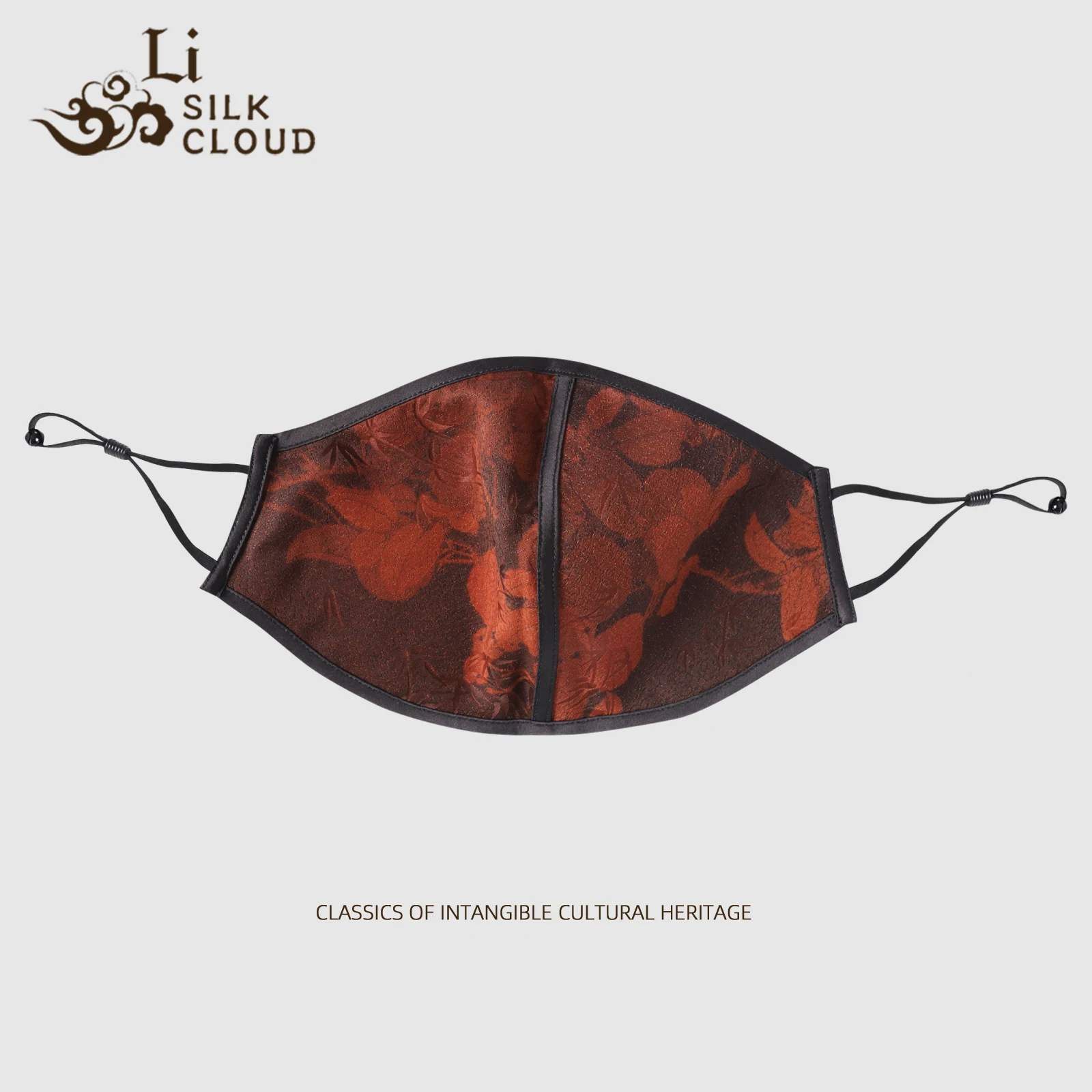 LI SILK CLOUD xiangyunsha 日焼け止めマスク、通気性のある生地、快適な再利用可能なフェイスカバー、広東ガーゼ