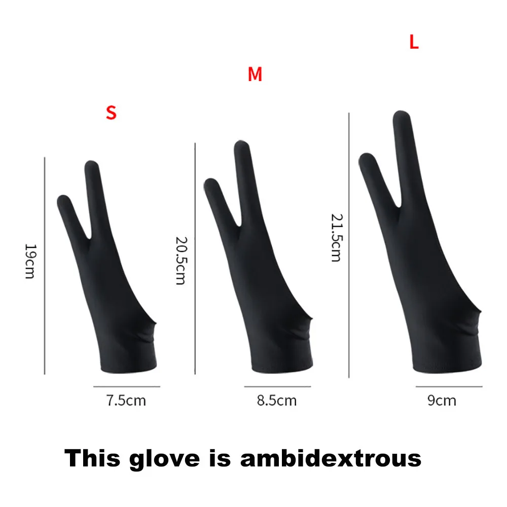 Anti-touch Two-Finger Hand Painting Gloves Oil Painting Art Supplies Tablet Digital Board Screen Touch Drawing Anti-fouling