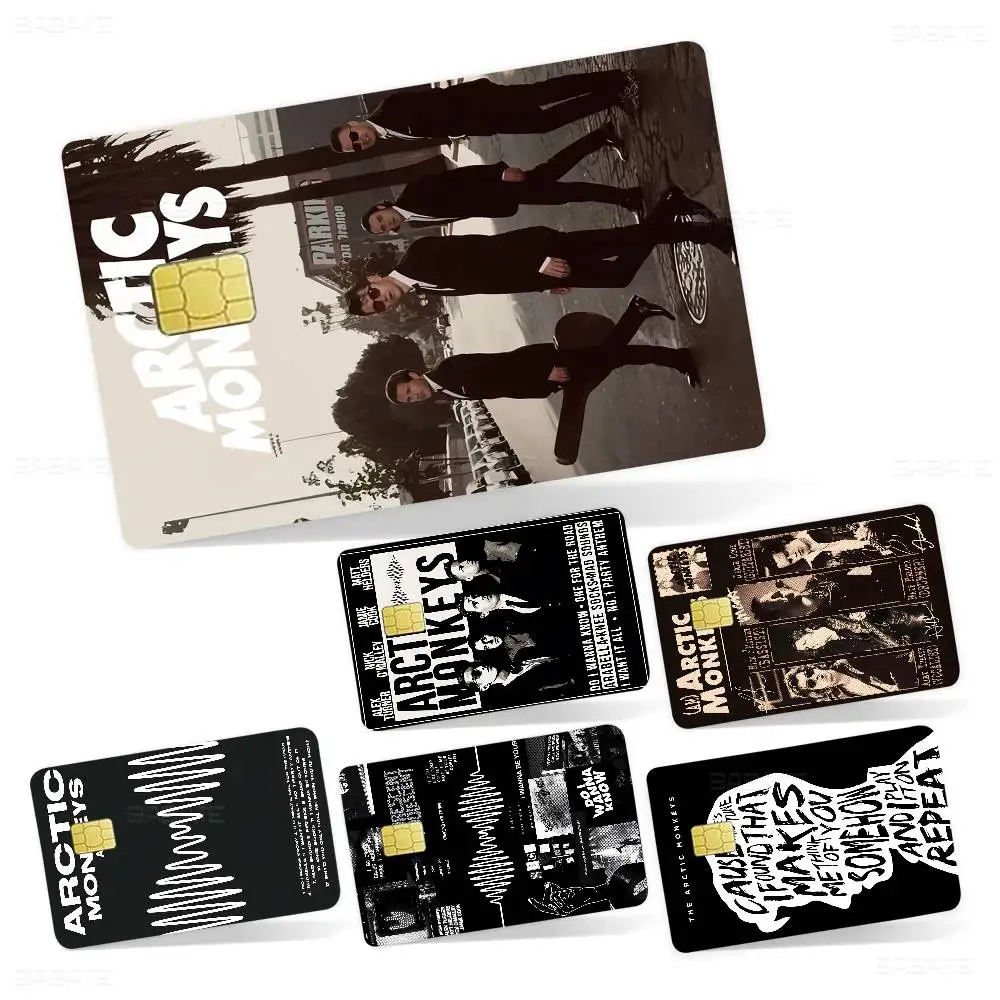A-Arctic M-Monkeys Rock Band Fashion Matte Gold Silver Black Matte Film Skin Sticker Tape for Bank Credit Debit Card