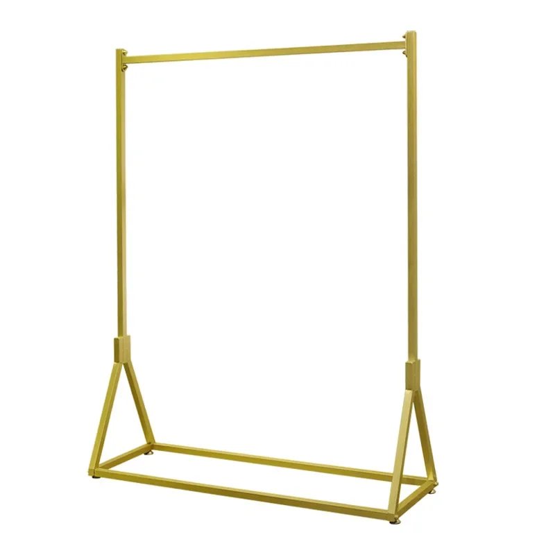 

Золотые вешалки для одежды, комбинированные настенные вешалки от пола до потолка, полки для одежды, витрины для магазинов одежды.