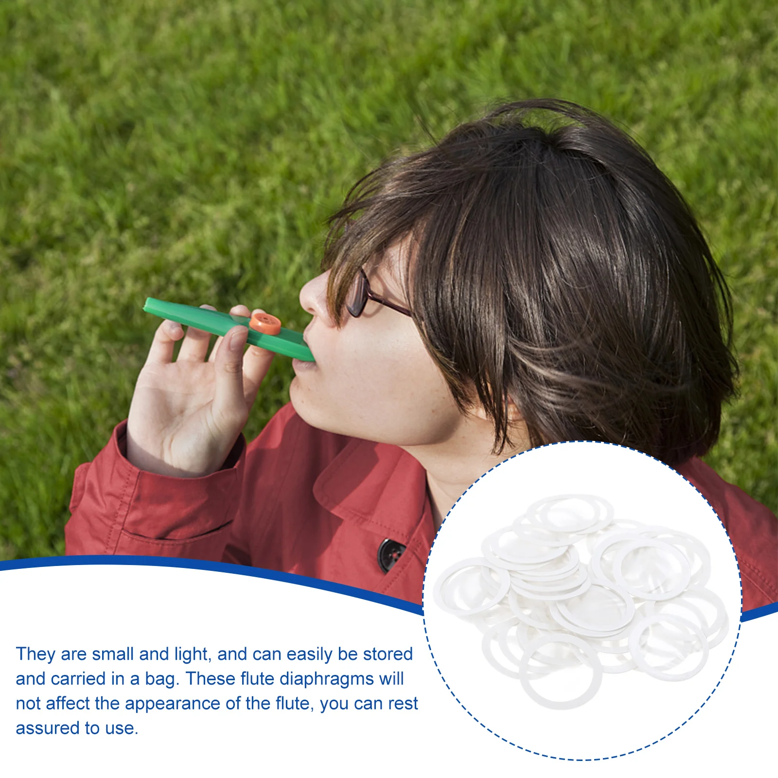 

50pcs Universal Membranes Transparent Durable Plastic Kazoo Supplies Flute Diaphragms For Kazoo Music Instrument Accessories