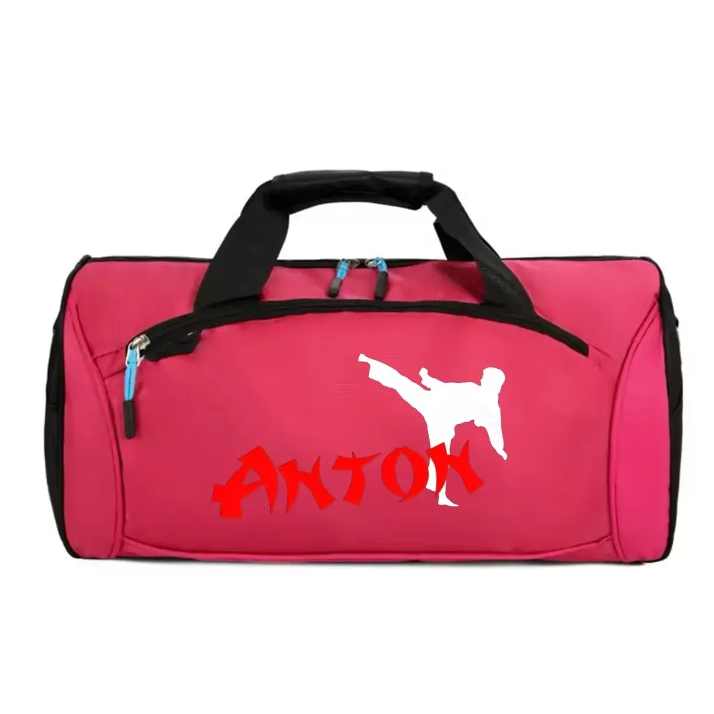 

Мужская и женская дорожная сумка с рисунком тхэквондо каратэ и подвесным отделением для обуви, спортивная сумка, багаж