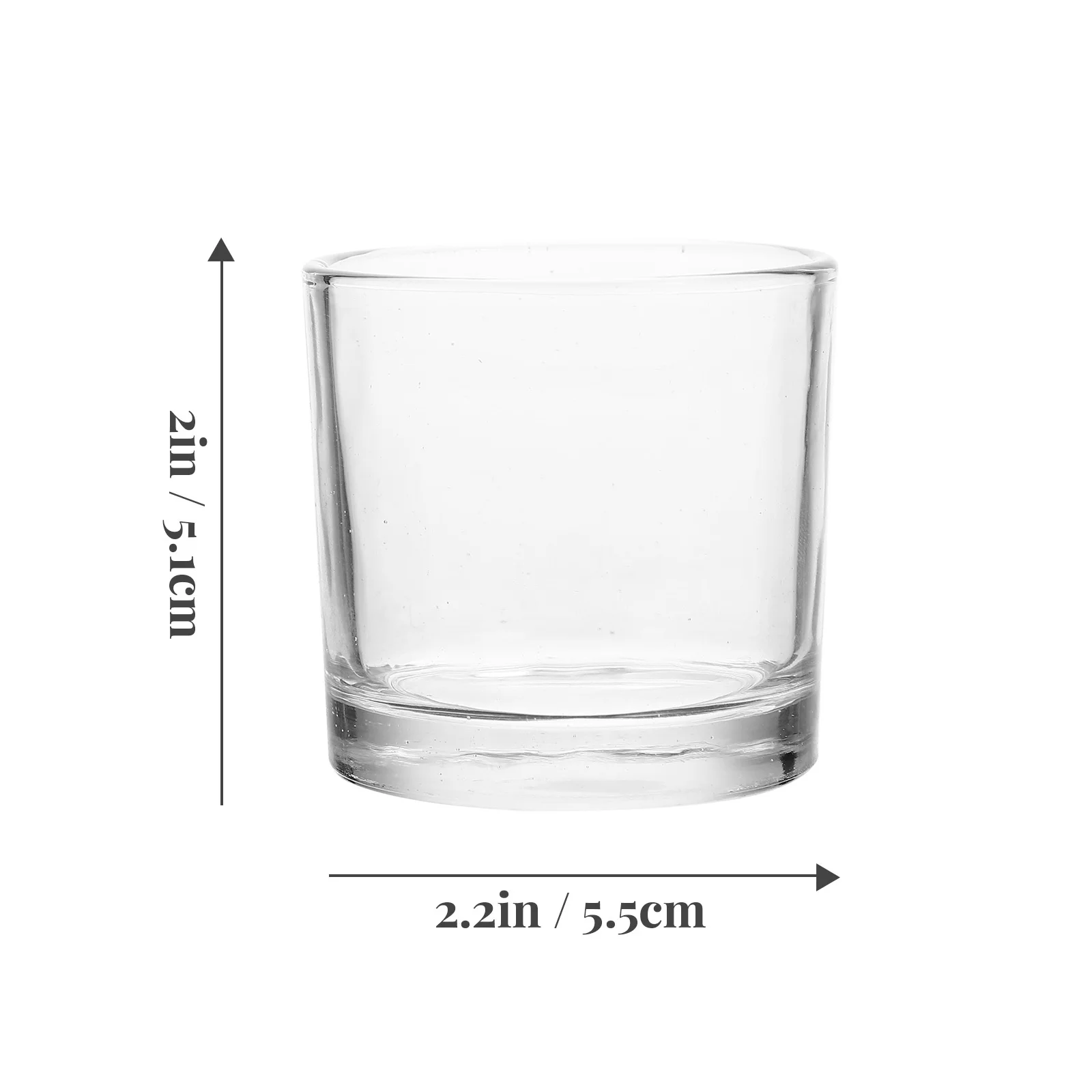 8Pcs Simple Style Glass Holders Clear Pillar Candles Stands Tabletop Banquet Dinner Decor Holder