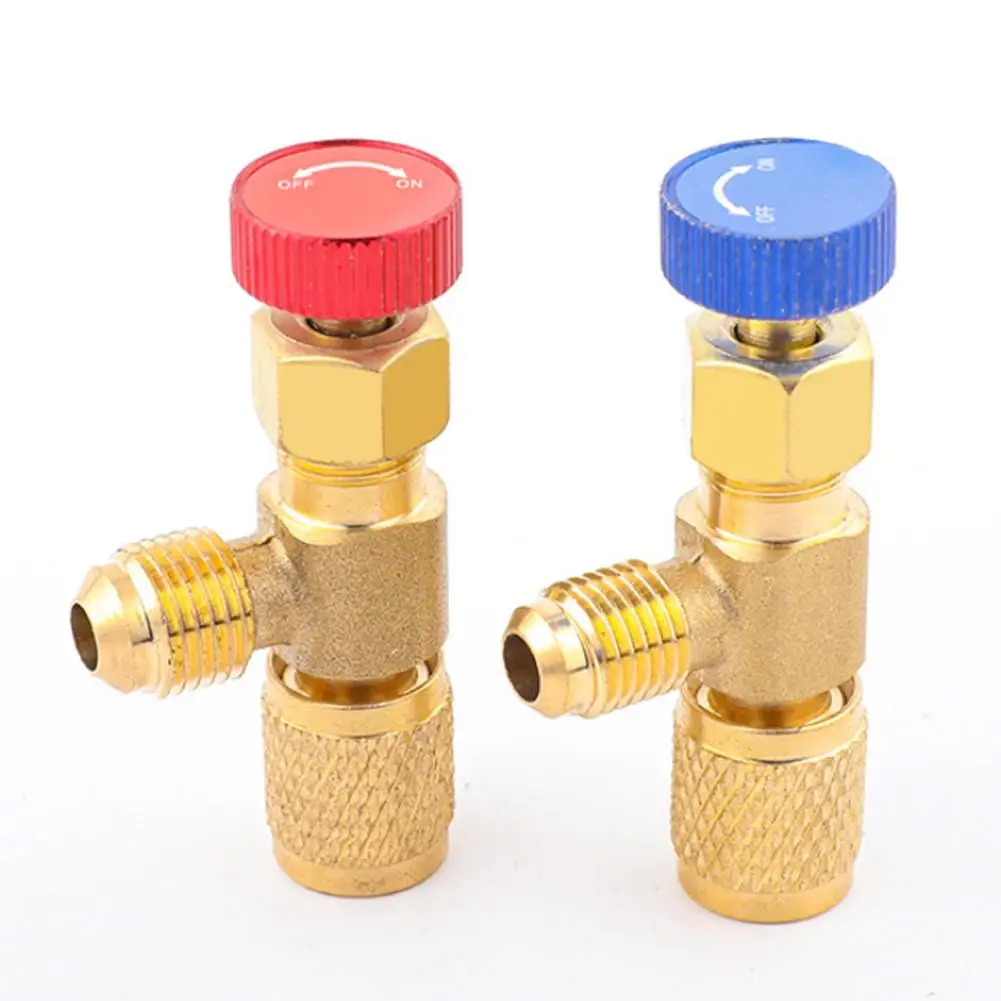 1pc ferramenta de refrigeração válvula de segurança ar condicionado 5/16 "1/4" macho/famale Polegada mangueira de carregamento rosca válvulas adaptador h1j8