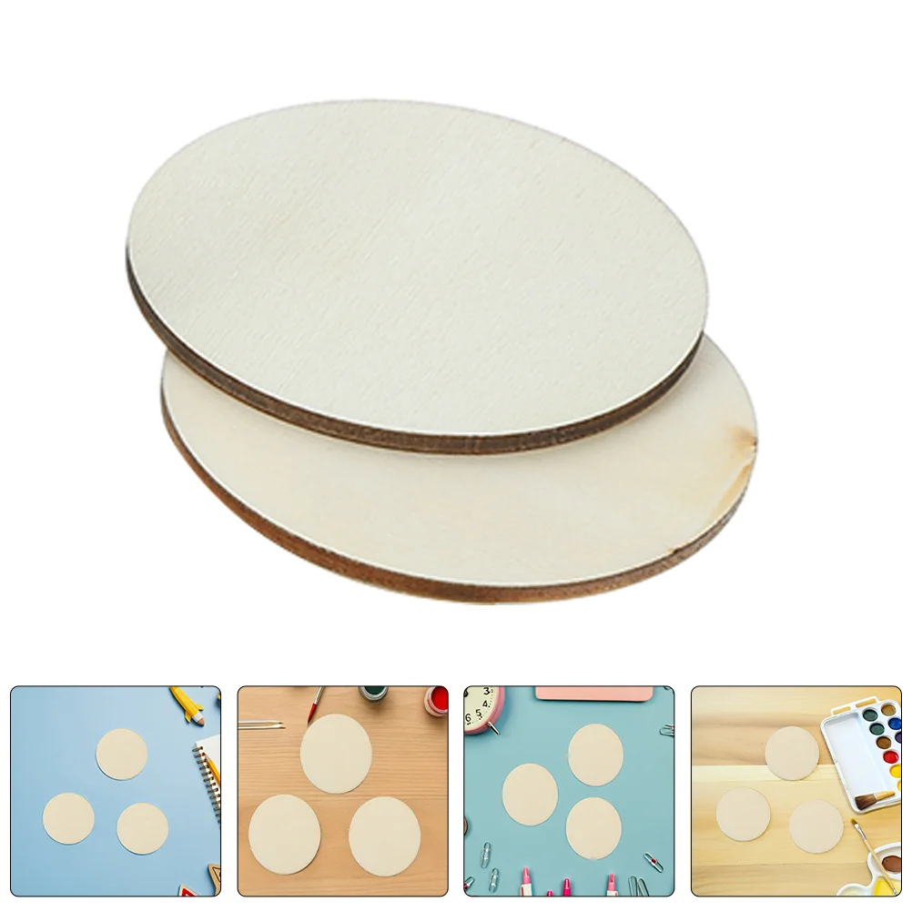 

50Pcs Wood Slices Decoration Natural 10Cm Blank Wooden Circles 2Mm Thick for DIY Crafts Painting Christmas Ornaments