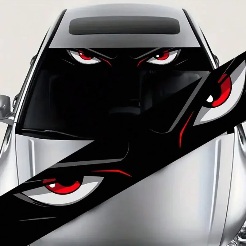 One-piece eye-catching car windshield eye sticker, car window decal Front windshield decal, suitable for all car models