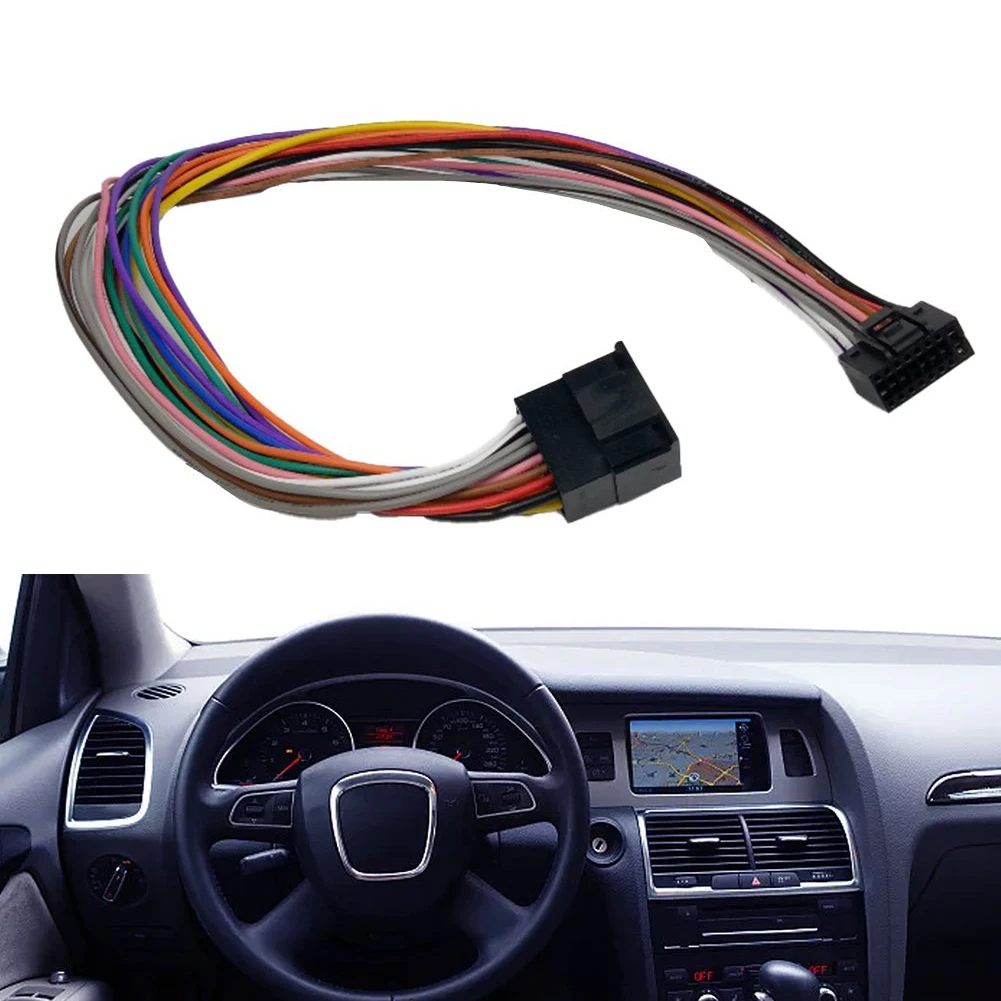1 Pcs 16Pin Car Stereo Radio ISO Wire Harness Extension 40 Cm Cable For Android Player Car Wire Cable Adapter Part