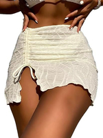 Swim Skirts Women Split Swimsuit Skirt Tightening Swim Dress Built In Shorts High Waist Bathing Suit Split Swim Trunks