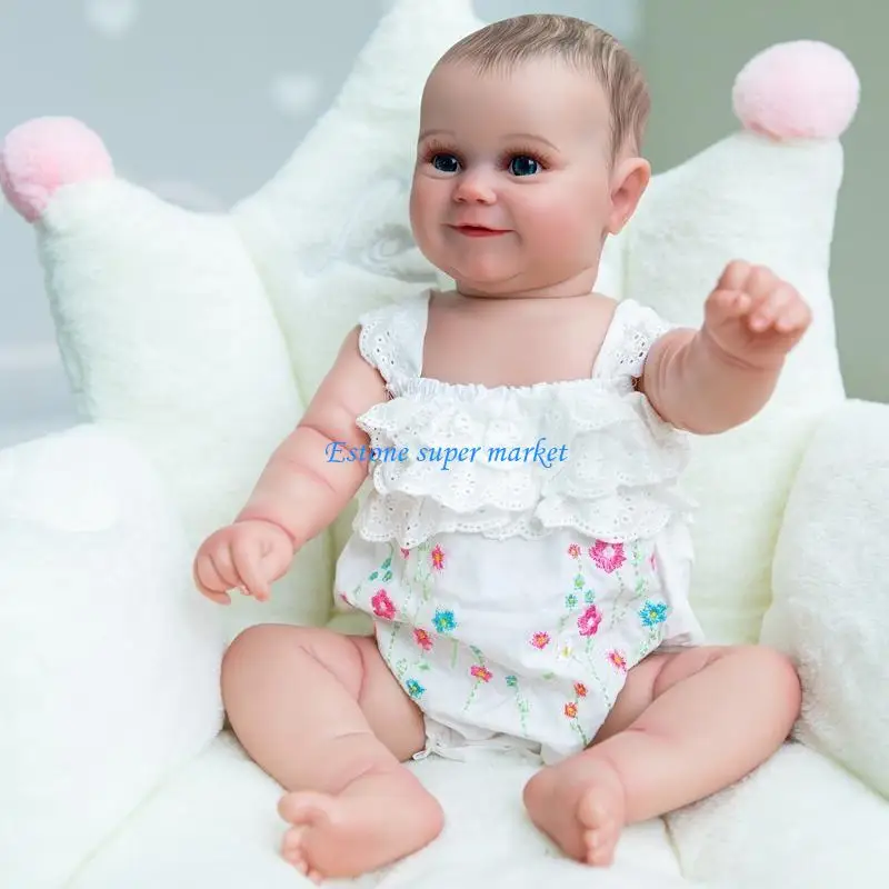 

090B 19in Simulation for Doll for Baby Girls Rooted Hair that Look Re