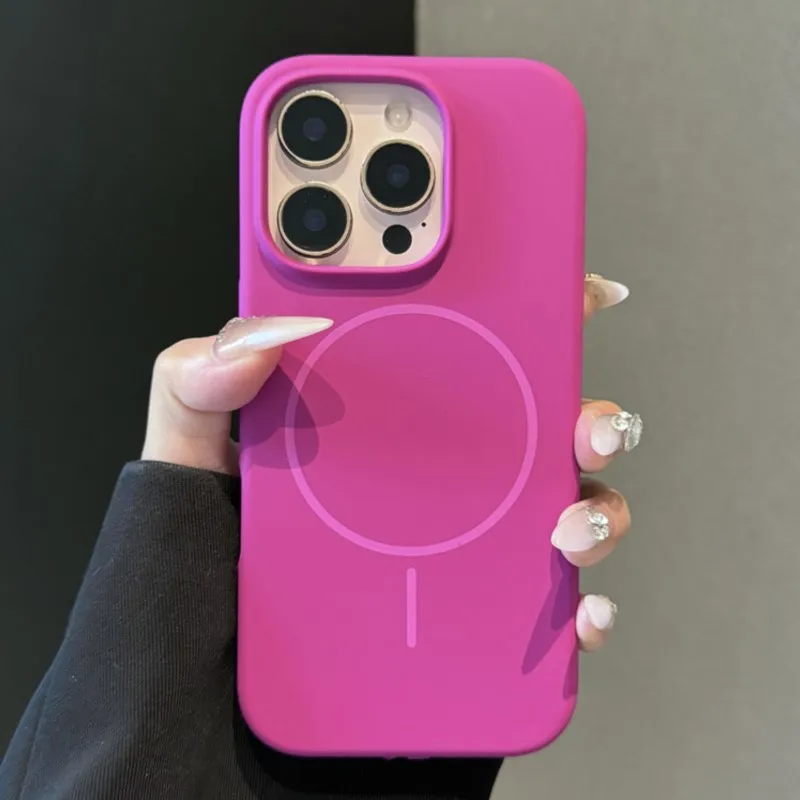 Original Liquid Silicon Magsafe Case For iPhone 17 Air 16 15 Plus 14 13 12 11 Pro Max Magnetic Wireless Charge Soft Rubber Cover - náhled 2