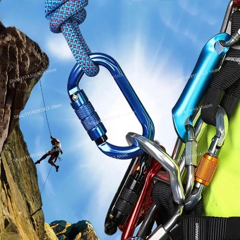 

Наружный безопасный карабин на молнии — О-образный винтовой замок, крючок для скалолазания 25 кН