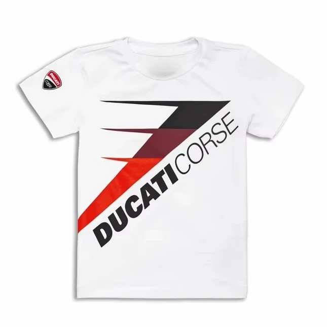 2026 Ducati Corse Racing Logo T-shirt, Red Black Maroon Diagonal Geometric Biker Casual Loose Graphic Tee Men Women