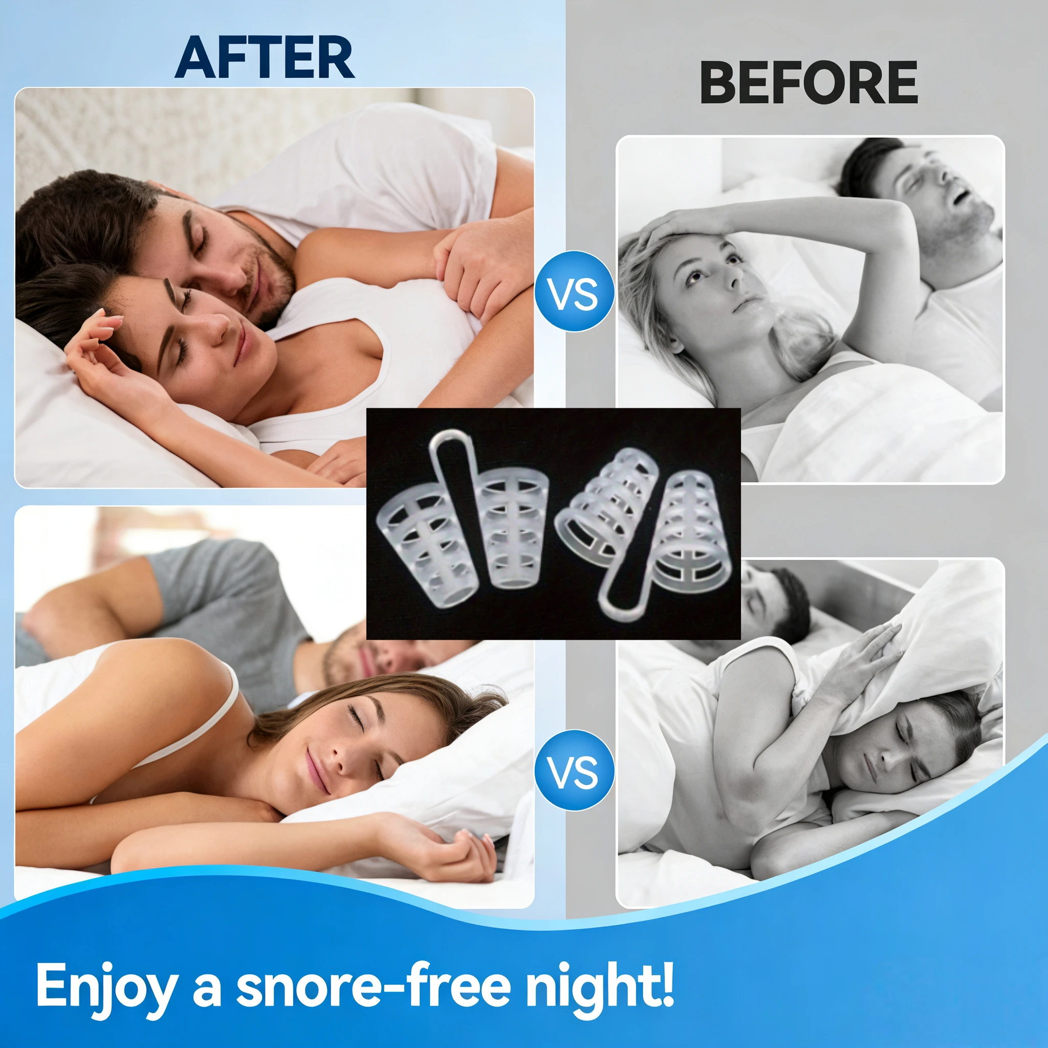 

No side effects, anti-snoring nose clip, natural snoring relief artifact, enhanced nasal breathing, cost-effective sleep aid