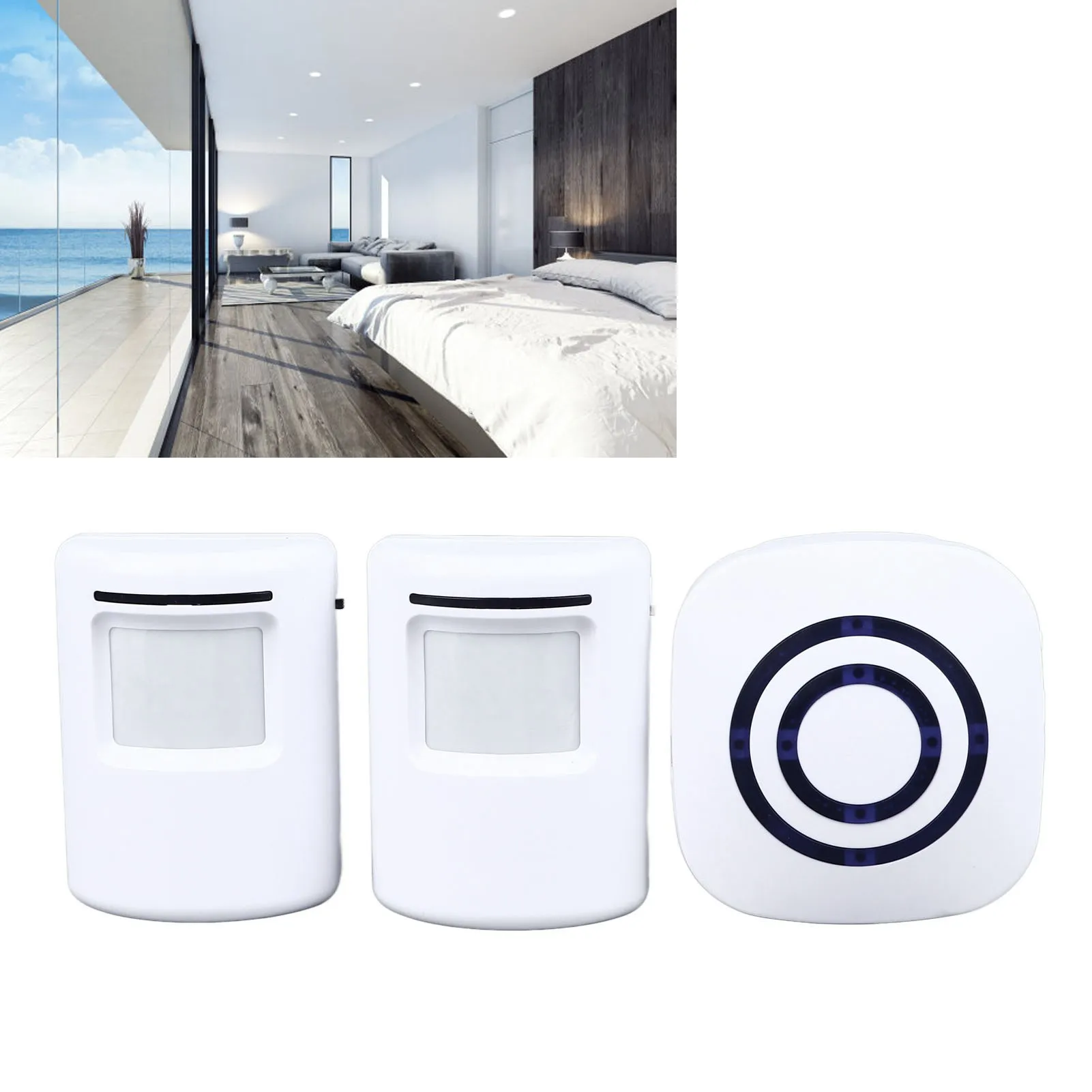 ZK30 Infrared Sensor Doorbell Wireless Trigger Alarm Door Entry Welcome Doorbell for Shop Office