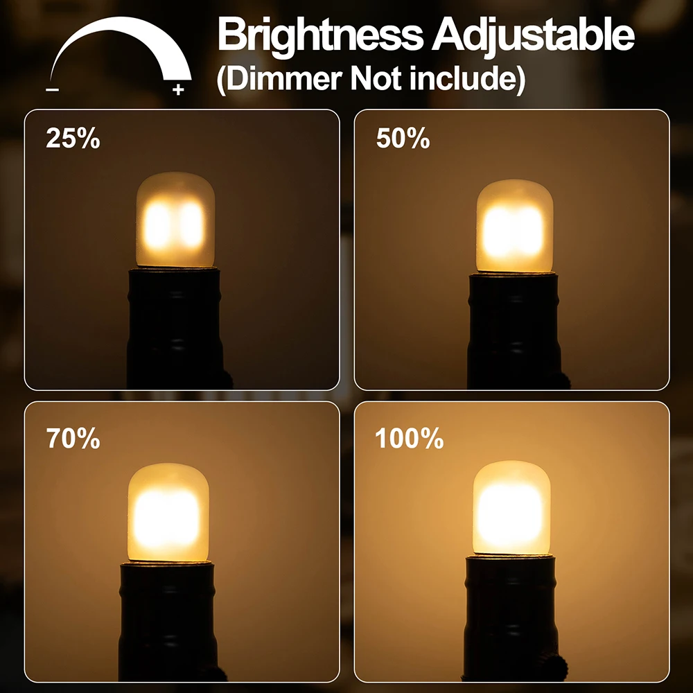 T28 Frosted Mini Tube LED Bulb 1W 2700K Dimmable E27