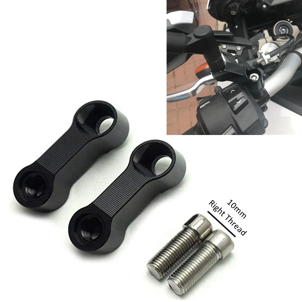 Motorcycle Rearview Mirrors Extension Riser Extend Adapter For Yamaha Xjr 1300 Titan 160 Suzuki Gsxr 1000 K7 K8 Super Cub 110