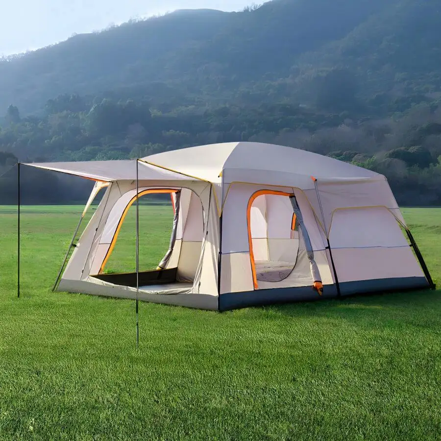 

4-6 Person Camping Tent, Waterproof Easy Setup Tents For Camping With Sun Protection & Mosquito Net, Tent Lightweight And Spacio