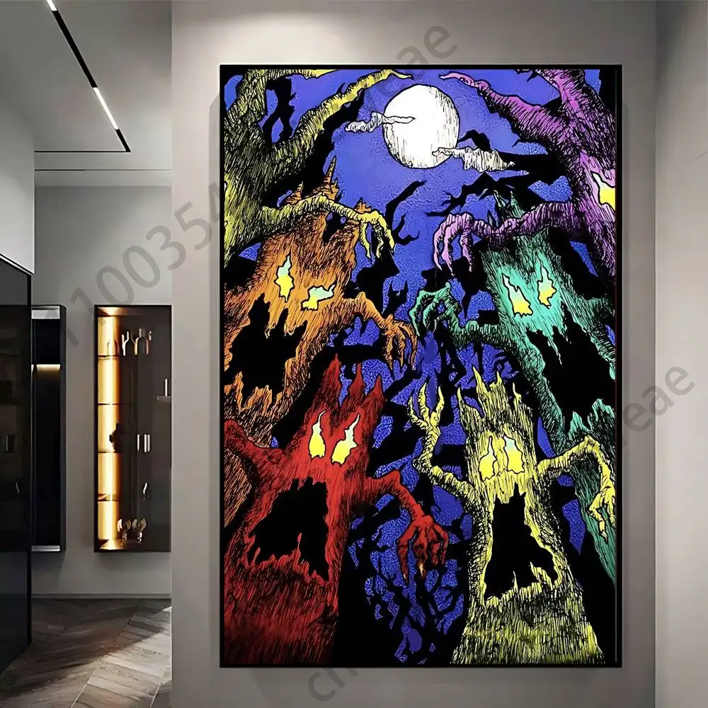 S-Sematary H-Haunted Mound Poster Self-adhesive Art Waterproof Paper Sticker Coffee House Bar Room Wall Decor