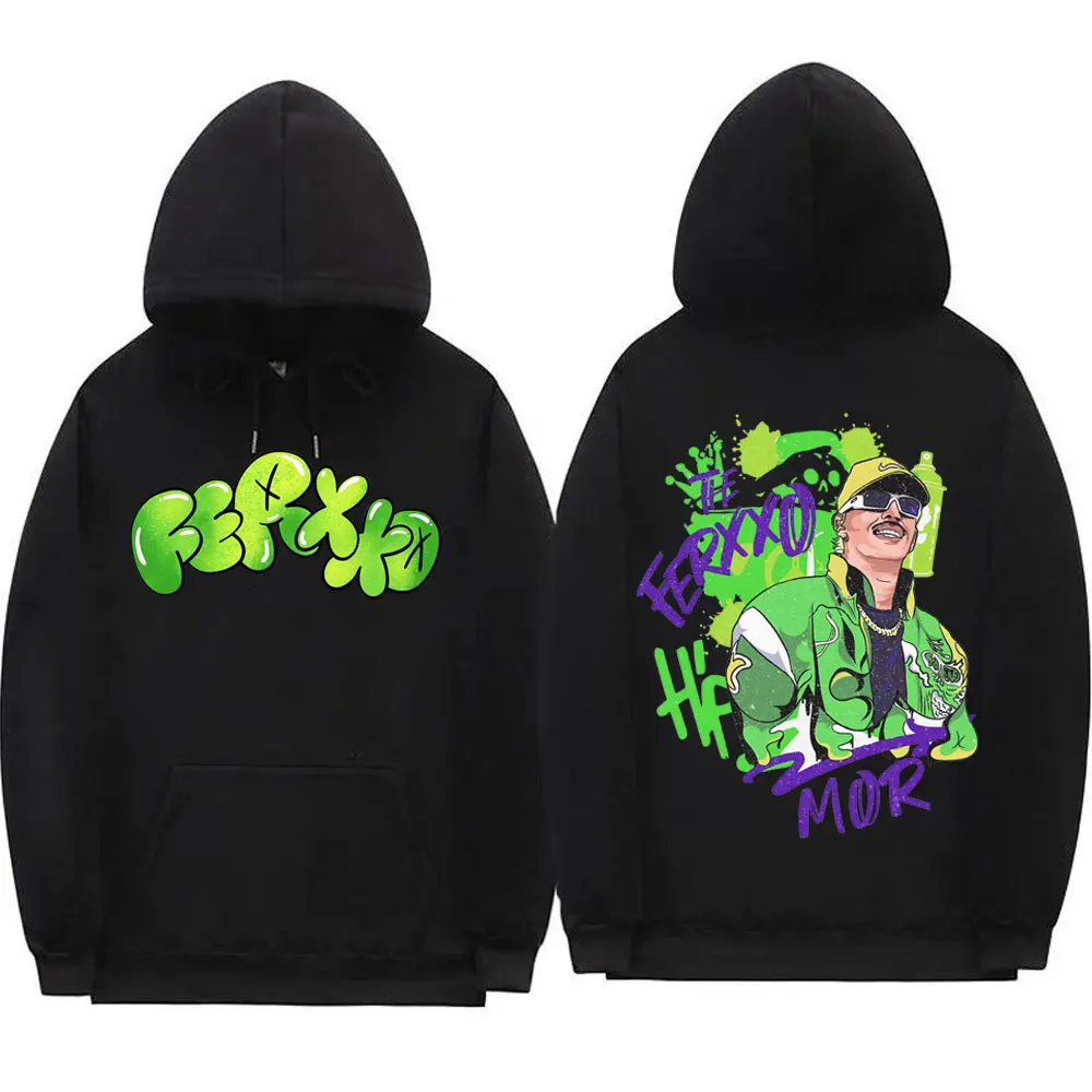 

Rapper Feid Ferxxo World Tour Hoodie Harajuku Hip Hop Y2K Clothing Pullovers Men Women Casual Fashion Loose Hooded Sweatshirts