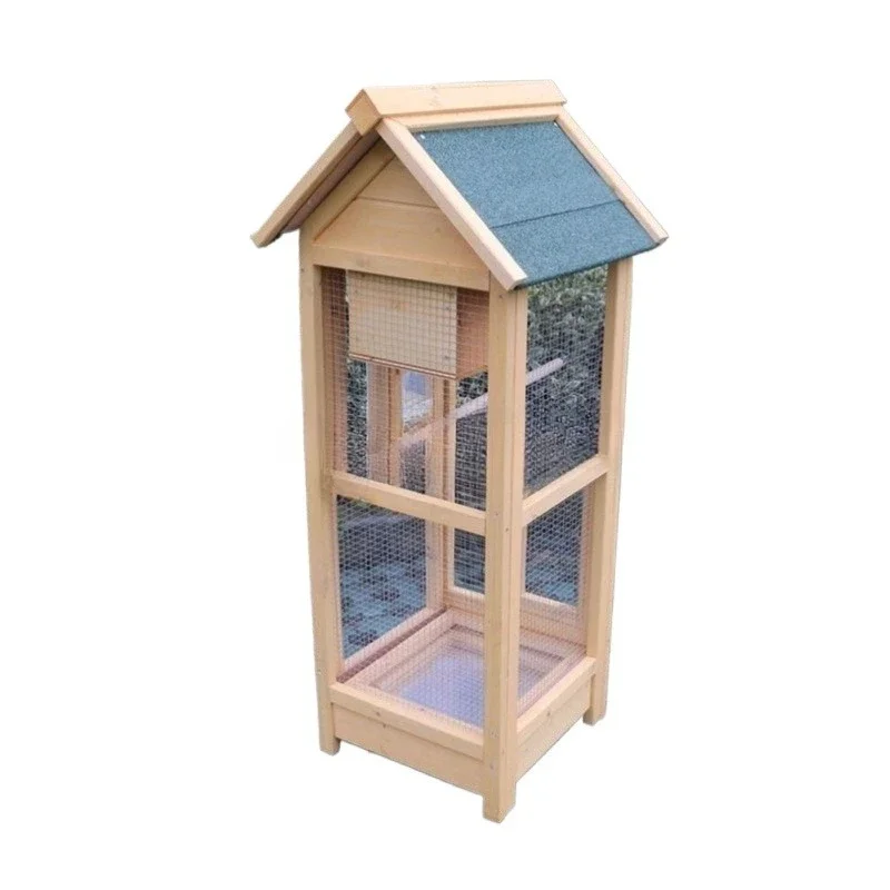 Outdoor House Bird's Nest Villa Luxury Large Cage House Outdoor Wooden Budgie Bird Cage